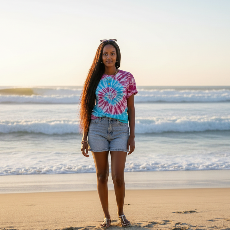 Kuta adult unisex tie dye t-shirt.